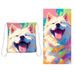 2-in-1 Foldable Printed Bath Beach Towel Integrated Bag With Storage_desvips.com