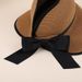 Bowknot Straw Spring Summer Vacation Sun Open Top Beach Hat Breathable_desvips.com