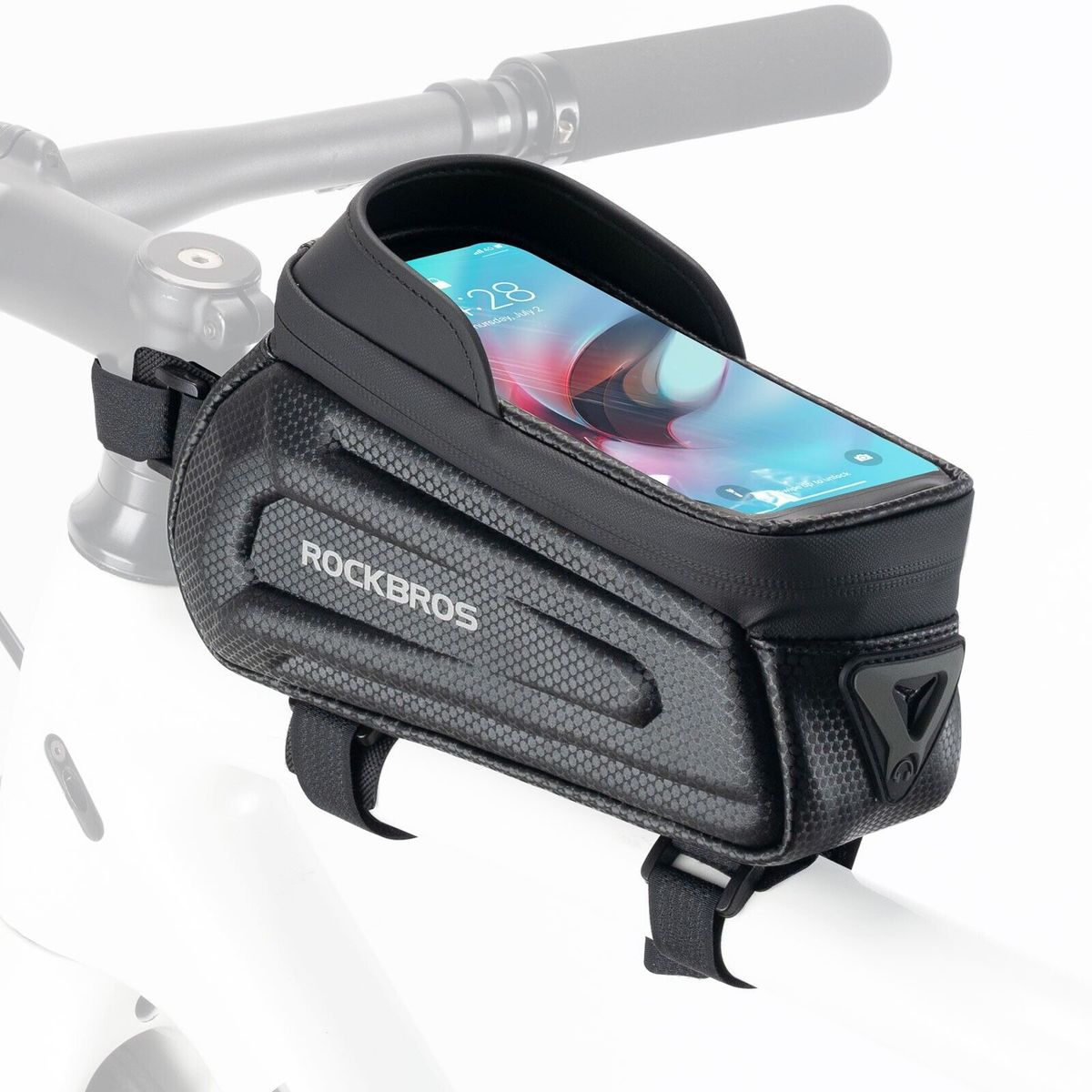 ROCKBROS Bicycle Frame Bag Waterproof Handlebar Bag Wear-resistant 6.1'' DHL_desvips.com