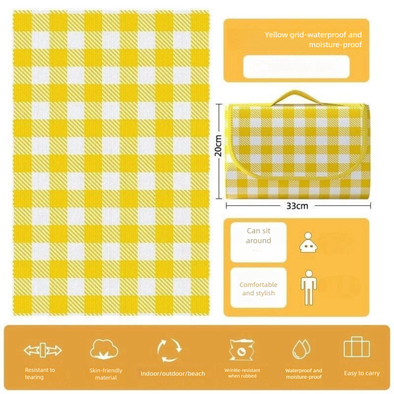 Moisture-Proof Thickened Outdoor Spring Outing Camping Waterproof Ins Portable Mat Lawn Picnic Cushion_desvips.com