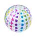 Polka Dot & Rainbow Striped Inflatable Beach Ball - Giant Pool Party Toy For Summer Outdoor Water Games & Kids Activities_desvips.com