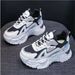 2025 Sneakers Jogging Shoes Women Artificial PU Splicing Low Top Lace-Up Breathable Thick Sole Increase High Non-Slip Wear-Resistant Running Shoes_desvips.com