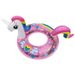 Unicorn Swim Ring With Glitter Hearts - Eco-Friendly Thickened PVC Anti-Tip Design & Underarm Float (Kids Pool Float Safe & Durable For Ages 3-8)_desvips.com