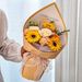 Mother's Day Artificial Eternal Flower Carnation Sunflower Bouquet For Mom, Or Mother-in-law, Crocheted Yarn Flowers_desvips.com