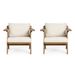 Christopher Knight Home Arcola Outdoor Club Chair With Cushion - Acacia Wood - Teak/Beige (Set Of 2)_desvips.com
