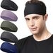 Running Fitness Hair Men And Women Sports Yoga Sweat-absorbing Antiperspirant Band Elastic Cotton Solid Color Headscarf_desvips.com