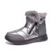 Women's Winter Snow Boots High Top Faux Fur Lined Warm Slip-Resistant Casual Shoes With Side Zipper_desvips.com
