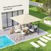 Ersatzdach Für Pavillon 3 X 3 M Wasserabweisend Pavillondach UPF30+ Ersatzbezug Oxford-Stoff, 370 G/m², Cremeweiß_desvips.com