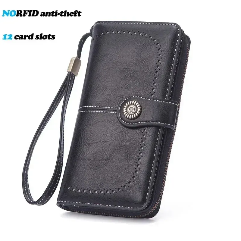 Long Wallet Hot Wallets For Women's Large Capacity Leather Clutch With RFID Anti-Theft Protection And Card Holder_desvips.com