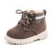 Autumn And Winter Fashion Children's Shoes Boys Warm Plus Cotton Girls Side Zipper Retro Snow Boots_desvips.com