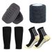 Sports & Outdoor Adult Thickened Short Tube Football Socks Shin Guard Strap Set Men And Women Football Sports Glue Football Non Slip Socks_desvips.com