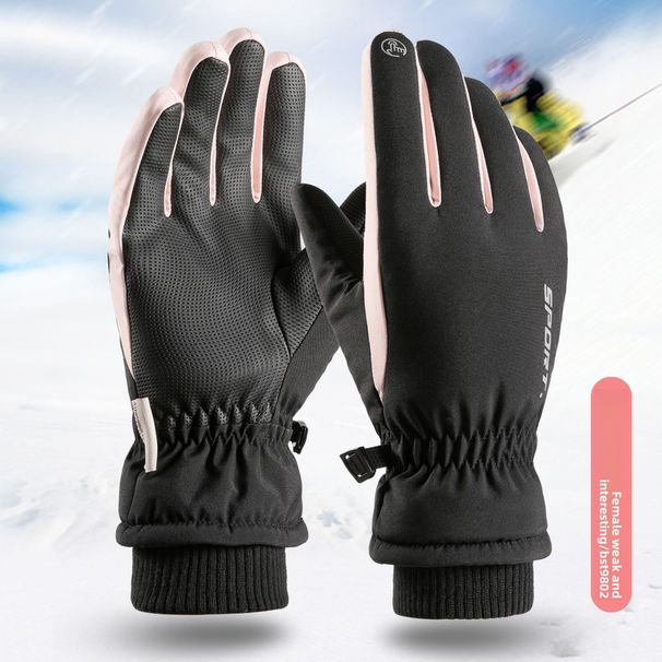 New Ski Gloves For Women Winter Warm Fleece Lined Thickened Windproof Waterproof Touchscreen Outdoor Cycling Climbing_desvips.com