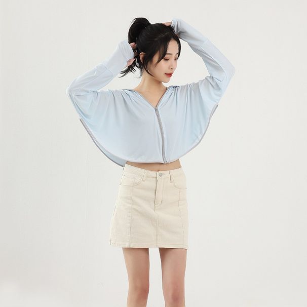 Women's UPF50+ Sun Protection Jacket - Long Sleeve Hooded Ice Silk Coat For Driving & Outdoor Lightweight UV Shielding Cover-Up_desvips.com