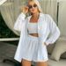 Women's Clothing long-sleeved shorts loose casual _desvips.com