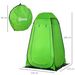 Tenda Doccia Da Campeggio Per Esterni Con Porta A Cerniera, Borsa, Portaoggetti E Gancio, 126x124x189cm, Verde_desvips.com