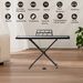 GPP-105 88 Key Full Size Semi-Weighted Standard Keyboards Digital Piano With Dual-tube X-Shape Stand MIDI Bluetooth Headphone_desvips.com