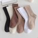 Middle Tube Socks For Men And Women For Spring, Summer And Autumn Thick Thread Deodorizing, Sweat Absorbing Breathable High Elastic Sports Socks_desvips.com