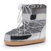 Glitter Snow Boots For Women - Winter Low-Cut Slip-On Shoes With Thick Rubber Sole & Faux Fur Lining - Fashionable Ski Boots For Cold Weather_desvips.com