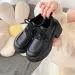 Spring 2024 New Black Platform Flats Women Loafers Slip On Boat Shoes Designer Quality Casual Leather Oxfords_desvips.com