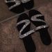 Women's shoes summer new Europe and the United States rhinestone flowers low with sandals slippers_desvips.com