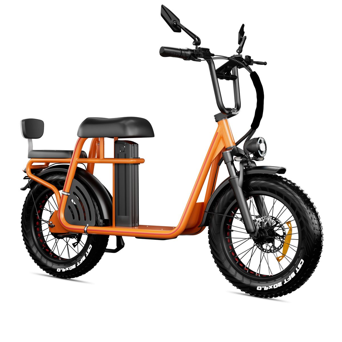 DrveTion ET20 Electric Scooter With 2 Seats And Rear Mirror_desvips.com