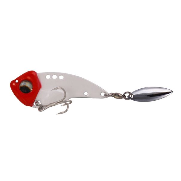 1pc Sinking Spinner Metal Lure 4.5cm 8.5g Vib Vibrating Hard Lure With Jig Head And Blood Groove Hook Fishing Tackle Accessories_desvips.com