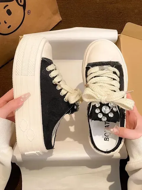 2024 Summer Sneakers Women's Slippers And Quality New Ladies Sandals Sports Slides With Bow Height Shoes Round Toe_desvips.com