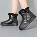 Women's Winter Snow Boots High Top Faux Fur Lined Warm Slip-Resistant Casual Shoes With Side Zipper_desvips.com