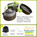 Outdoor Cookware Aluminum Alloy Camping Tableware Set Water Kettle Frying Pan Cooking Pot Equipment_desvips.com