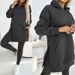 fashion hooded sweater long pants set autumn and winter hooded sweater women's hooded top loose jacket_desvips.com