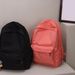 Fashion Women Large Capacity Travel Handbags Preppy Style Solid Color Zipper School Backpack Students Nylon Knapsacks_desvips.com
