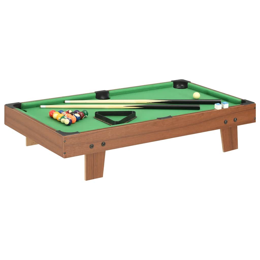 Brown And Green, Black And Green Mini Pool Table - Space-Saving Design - Perfect For Beginners - Includes Game Set - Suitable For Ages 6 And Up_desvips.com