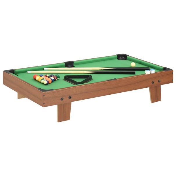 Brown And Green, Black And Green Mini Pool Table - Space-Saving Design - Perfect For Beginners - Includes Game Set - Suitable For Ages 6 And Up_desvips.com