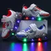 Athletic Outdoor 1-6 years of baby boys luminous sports anti slip childrens shoes LED flash lights H241019_desvips.com