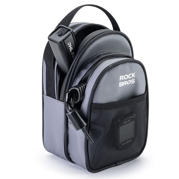 ROCKBROS Folding Bike Front Bag, Handlebar Bicycle Storage Bag, 1.8L Capacity_desvips.com