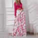 Women's clothing new printed casual suit lapel sexy strap shirt high waist wide leg pants two piece suit_desvips.com