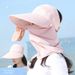 Women's UV Protection Face Mask - UPF50+ Sun Shield With Adjustable Neck Cover Breathable Mesh For Cycling/Hiking/Travel Multi-Purpose Sun Hat_desvips.com