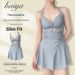 Hot-selling Women's Hot Spring Swimsuit, Solid Color, Slimming, Flattering, One-piece Dress Style, Conservative, Waist-cinching, Sexy Swimsuit._desvips.com
