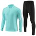 2025 Fall/Winter New Football Jacket Half-Zip Long-Sleeve Football Outfit Set Men's Training And Match Wear_desvips.com
