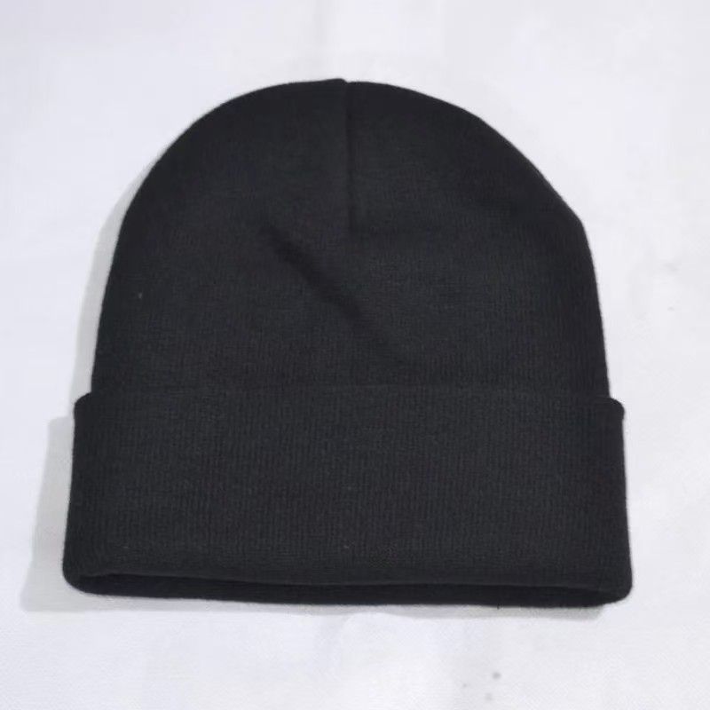 Winter Knitted Solid Color Casual Versatile Wool Unisex Warm Cold Head Wrap Hat Slouchy Spring Autumn_desvips.com