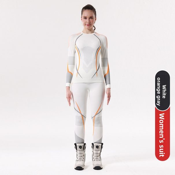 Outdoor Autumn Winter Quick-Dry Ski Suit Underwear Set For Women Sports Tight-Fitting Moisture-Wicking Compression_desvips.com