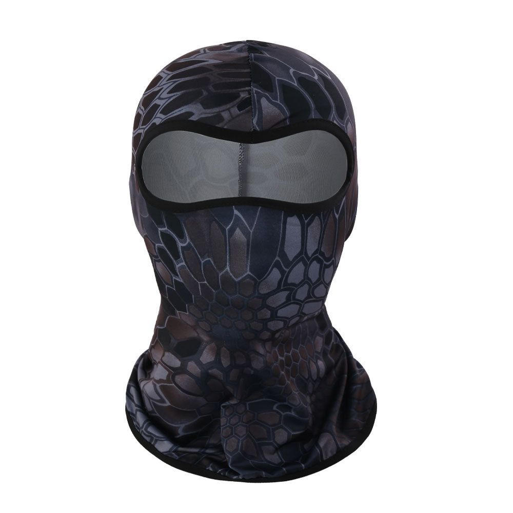 Motorcycle Riding Hood Quick Drying Helmet Liner Head Cover Outdoor Sports Sun Protection Python Print Face Mask For Fishing_desvips.com