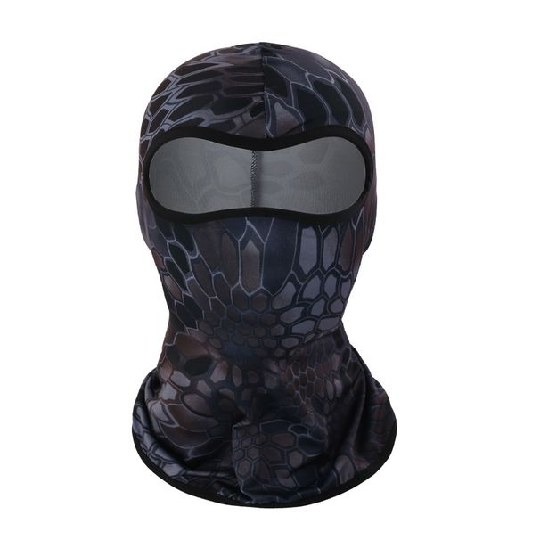 Motorcycle Riding Hood Quick Drying Helmet Liner Head Cover Outdoor Sports Sun Protection Python Print Face Mask For Fishing_desvips.com
