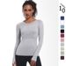New Quick-Dry Sleeve Women's Sports Running Fitness Breathable Seamless One-Piece Long Yoga Top_desvips.com
