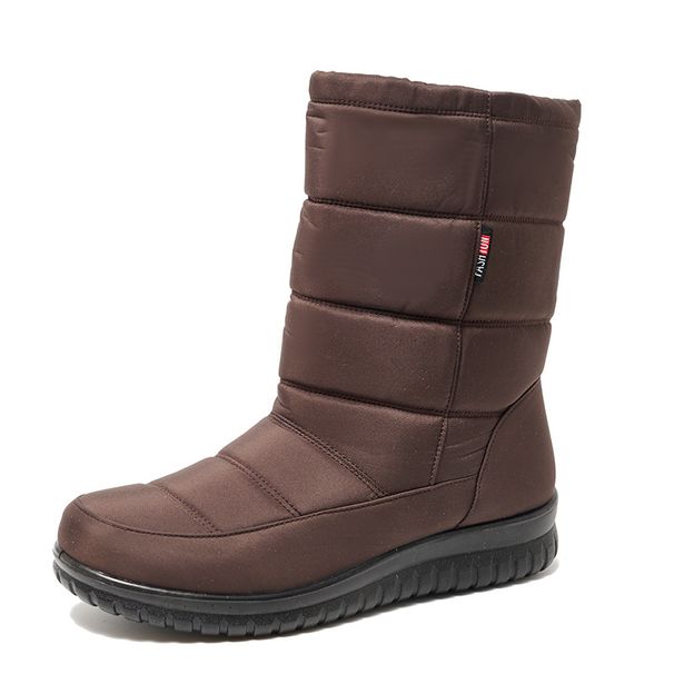 Ski Boots Winter New Snow Boots Women Plus Velvet Warm Large Size Women's Shoes High Top Splash Proof Slip On Cotton Shoes_desvips.com