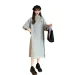 Dongdaemun Korean Style Casual Polo Collar For Women Summer New Plus Size Loose Slimming Long Dress Trendy_desvips.com