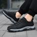 Men's round head British fashion leather men's sports casual shoes_desvips.com