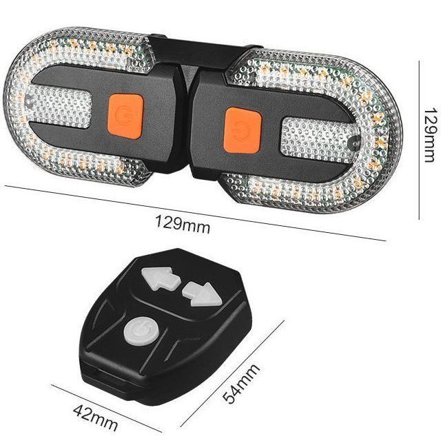 Bicycle USB Charging Wireless Remote Control Turn Signal Tail Detachable Mountain Bike Night Riding Warning Light_desvips.com