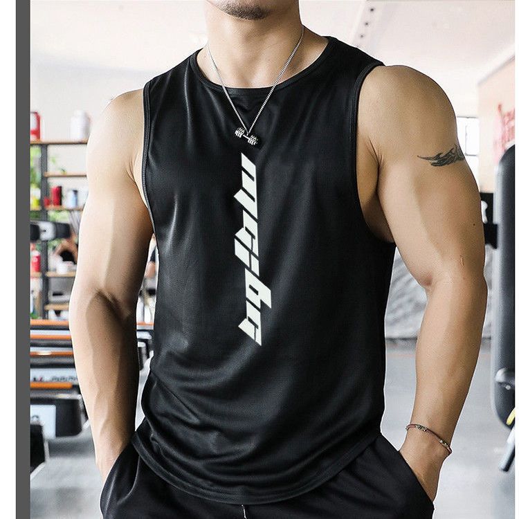 Trendy Quick-Dry Sports Vest Sleeveless Muscle Brothers Training Summer Fitness Running Moisture-Wicking New T-Shirt_desvips.com