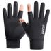 Cycling Gloves Ice Silk Gloves Men's Summer Leaking Two Fingers Takeaway Cycling Driving Outdoor Sun Protection Thin Gloves_desvips.com